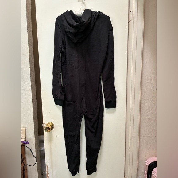🆕 Skeleton Print Black Onesie size small with gloves Unisex Adult SMALL - Picture 3 of 6